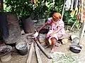 Zubereitung des Afrikanischen Quastenstachlers in Kamerun