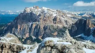 Piz Cunturines gesehen vom Kleinen Lagazuoi