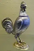 Pokal in Form eines Hahns, Christoph Jamnitzer, Nürnberg, 1599, Silber - Germanisches Nationalmuseum - Nürnberg, Germany - DSC02680