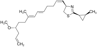 Strukturformel von Curacin A