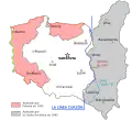 Curzon-Linie (1919) unter Bezugnahme auf die Muttersprache der jeweiligen Mehrheitsbevölkerung vorgeschlagene Demarkationslinie