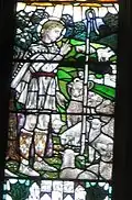 Der Schafhirte Cuthman, Kirchenfenster im Südschiff der St. Andrew’s Kirche zu Steyning