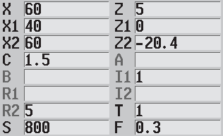 data input fiels