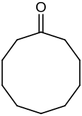 Strukturformel von Cyclodecanon