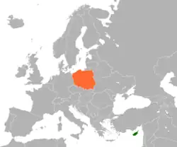 Lage von Polen und Zypern