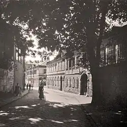 Das nicht mehr bestehende Czartoryskischlössel auf Nr.&nbsp;175–181, anno 1918