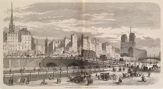 Der Kai 1862, vor dem Abriss