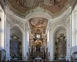 Das Innere der Kirche in Meßbach