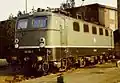 Chromoxydgrüne 141 132 im Bw Bremen Hbf, 1984