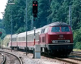 Baureihe 218 am TEE Bavaria, 1971