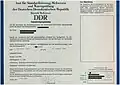 Zulassungsbeleg inkl. Zulassungszeichen (Geldspielgerät, DDR, 1990)