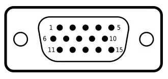 DE-15&nbsp;a 15-pol Stift (männlich)