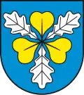 Wappen von Schönhausen (Elbe) unter Verwendung von Elementen der Bismarcks.