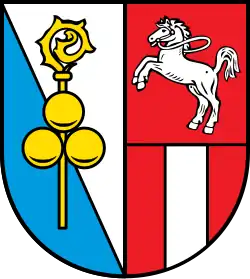 „Haager Schimmel“ im Wappen von Albaching (siehe auch: zu Fraunberg)