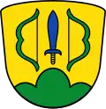 Wappen von Aretsried mit zwei nach innen gekehrten Bögen