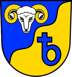 im Wellenschnitt schräglinks geteilt[4] (Beuron&nbsp;DE)