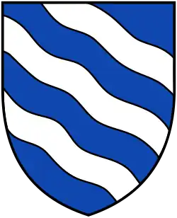 In Blau drei schrägrechte silberne Wellenbalken (Billerbeck&nbsp;DE)