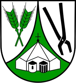 Zeltkirche im Wappen von Birken-Honigsessen