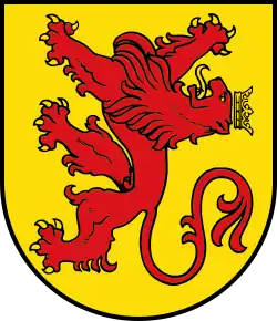roter und bekrönter Löwe, senkrecht gestellt (Diepholz&nbsp;DE)