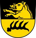 Eberstadt/Württemberg, DE: In Schwarz ein wachsender goldener Eber
