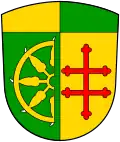 Wappen von Mindelaltheim mit halbem Katharinenrad