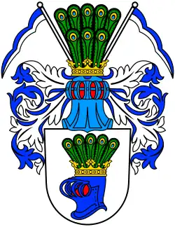 Stadt Usedom wiederholt einen Helm mit Zier im Wappen