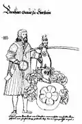 Bernhard von Eberstein († 1526) mit Wappenschild