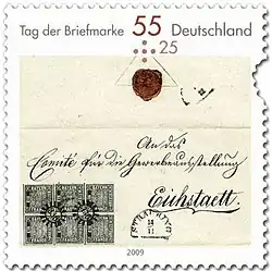 Eichstätt-Brief auf einer deutschen Briefmarke von 2009