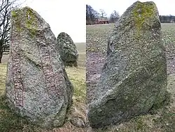 Runenstein DR 335, Inschrift und Maske