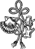 Familie Dacre aus Gilsland (England) mit eingebundener Jakobsmuschel[2]