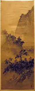 Dichtes Grün auf den Bergen im Frühling, Dai Jin (1449)