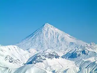 Winteraufnahme des Damawand