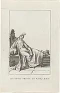 Dame im Hauskleid, genannt „Dame en Deshabillé a Son Lever“, um 1700