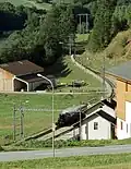 Dampfzug im Bahnhof Biel