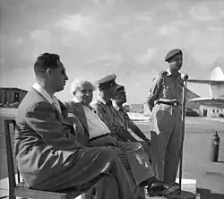 Die 117. Staffel „First Jet“ wird am 17. Juni 1953 auf Ramat David als erste Kampfjet-Staffel Israels eröffnet