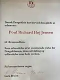 Ehrenmitgliedschaft des Dänischen Drachen Klubs (dän.: Dansk Drage Klub)
