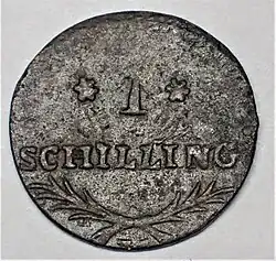 Danziger Schilling von 1812, Wertseite