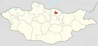 Lage des Darchan-Uul-Aimag
