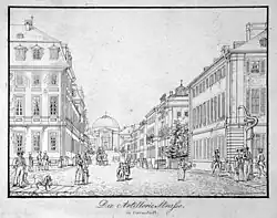 Das Alte Palais und die Ludwigskirche, circa 1830