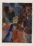Das gelbe Haus, 1914, Aquarell auf Papier auf Karton, Kunstmuseum Bern, Bern