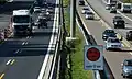 Smiley als Beschilderung einer Dauerbaustelle in Deutschland