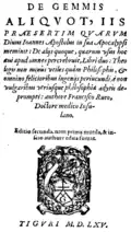 De gemmis aliquot