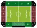 Sitzplan des Stadions – Block B ist der Gästeblock