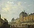 La Façade du Louvre avec le Pavillon de l’Horloge, vue de la Fromenteau
