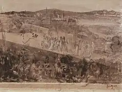 Degas: Prozession auf einer Straße bei Florenz