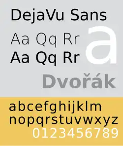Schriftbeispiel für DejaVu Fonts