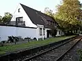 Haltestelle Hasporterdamm mit Bahnhofsgaststätte „Jan Harpstedt“