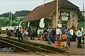 Demonstration am 29. Mai 1976 am Haltepunkt Grüntal - Bahnhöfle Grüntal