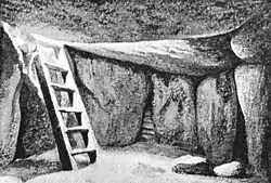 Das Innere des Denghoog, Zeichnung um 1895
