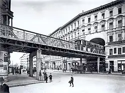 U-Bahndurchfahrt in der Berliner Dennewitzstraße (1905)